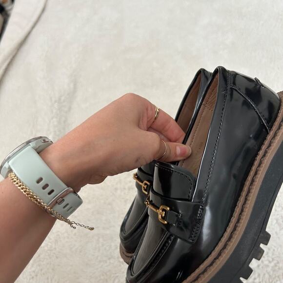 Sam Edelman‎ Kids Girls Laurs Lug Sole Loafer Sz 12 in Black - Picture 5 of 6